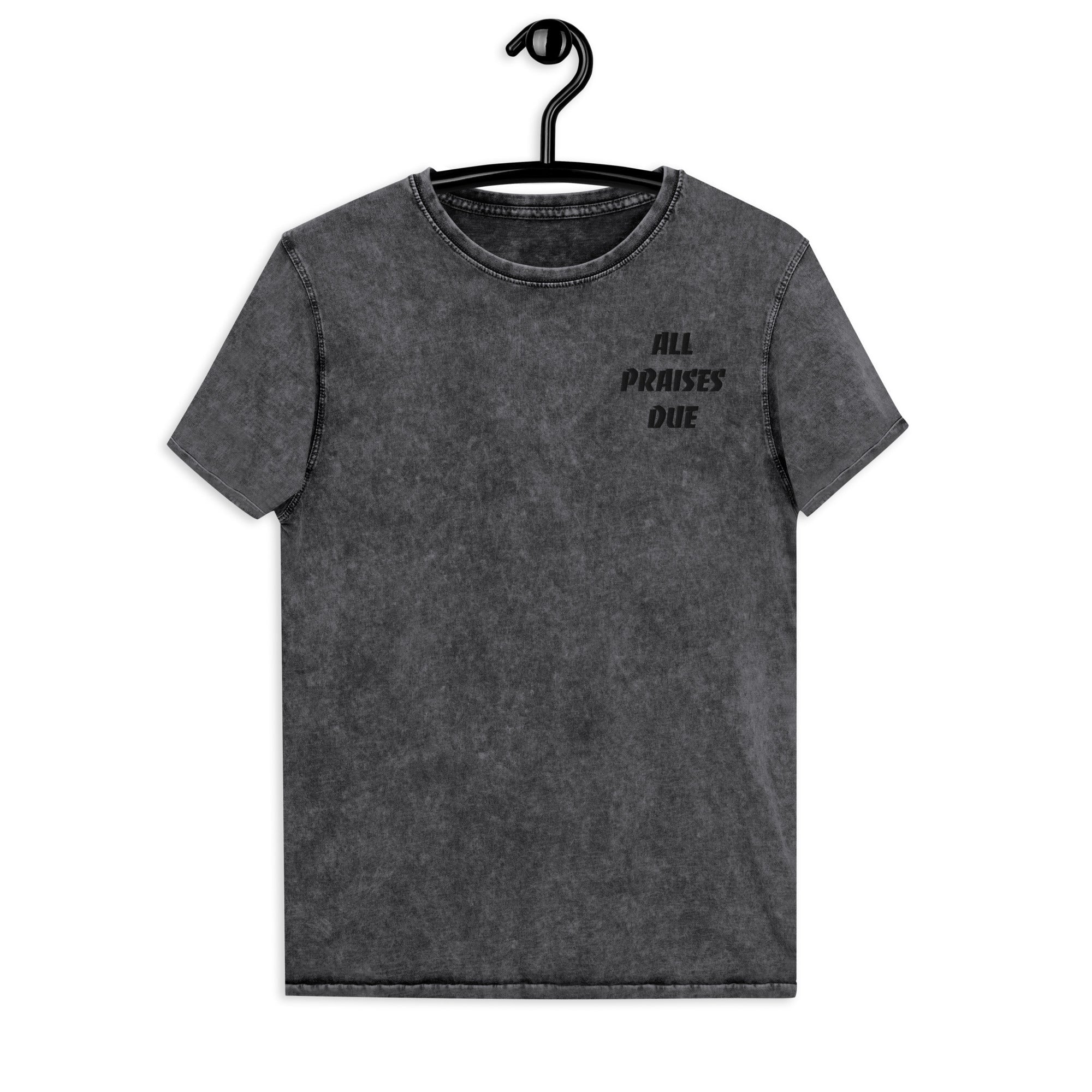 'All Praises Due' Denim T-Shirt Supreme Athlete Black S