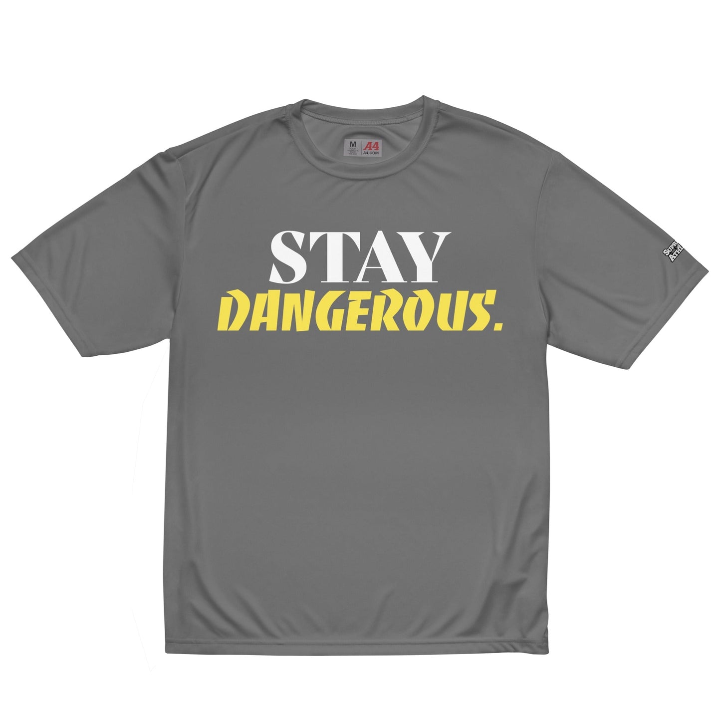 DANGEROUS Unisex performance crew neck t-shirt Supreme Athlete Graphite S