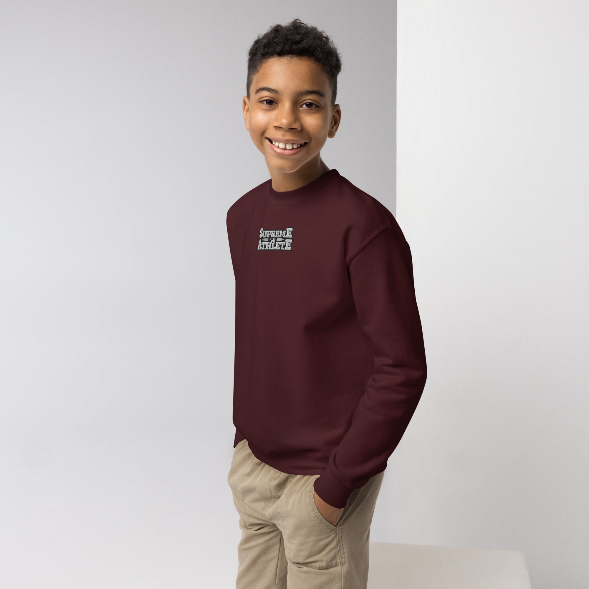 Supreme Athlete Youth crewneck sweatshirt Supreme Athlete Maroon XS