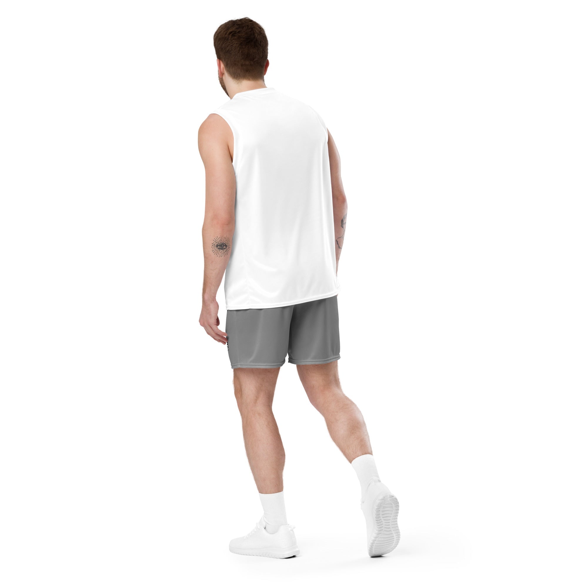 Supreme Gray Unisex mesh shorts Supreme Athlete