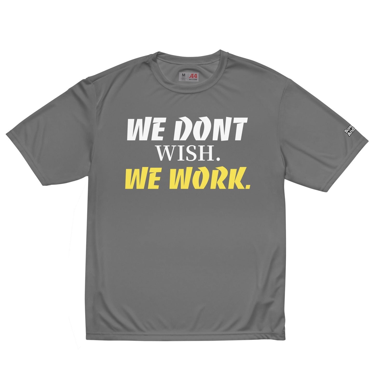 WE WORK Unisex performance crew neck t-shirt Supreme Athlete Graphite S