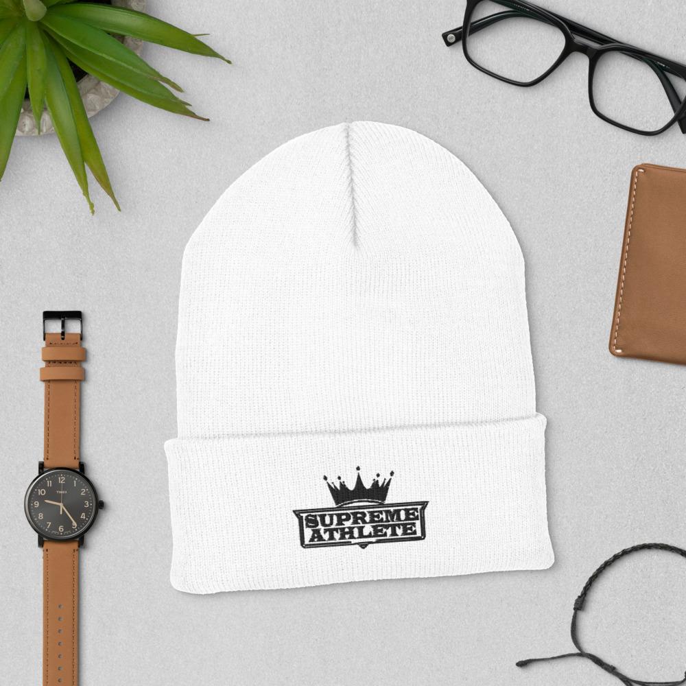 "360 Degrees" Cuffed Beanie Supreme Athlete White