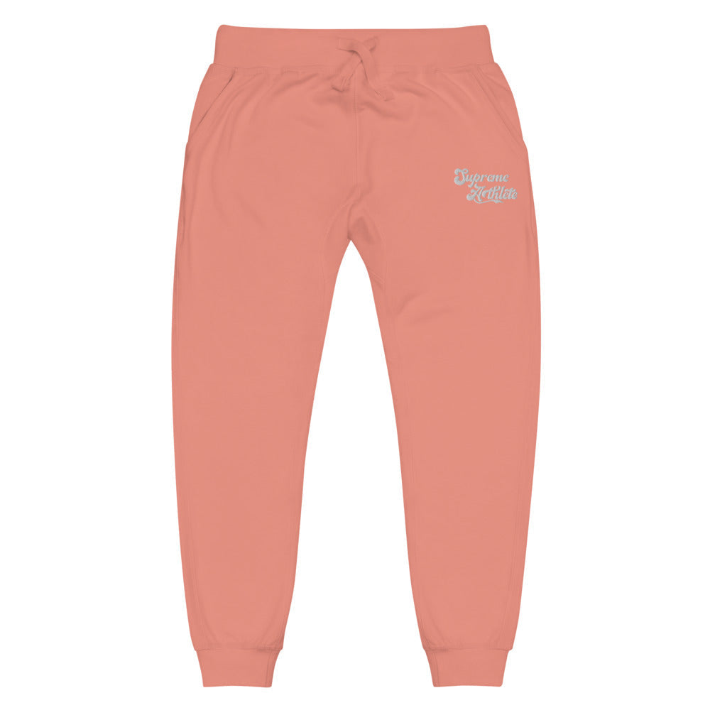'All Praises Due' Unisex fleece sweatpants Supreme Athlete Dusty Rose XS