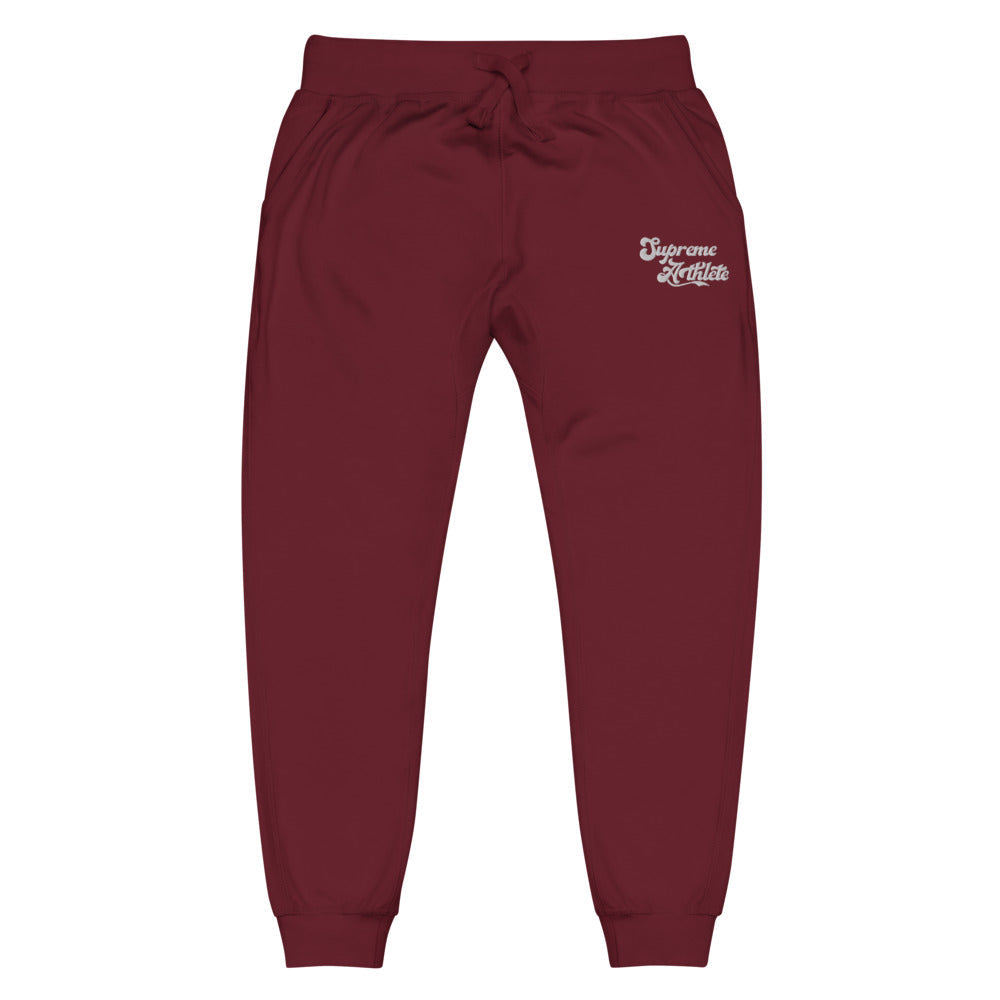 'All Praises Due' Unisex fleece sweatpants Supreme Athlete Maroon XS