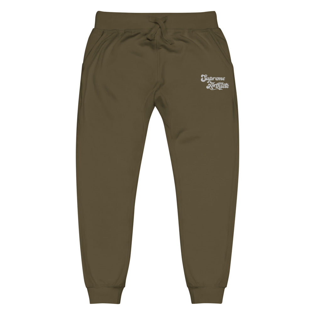 'All Praises Due' Unisex fleece sweatpants Supreme Athlete Military Green XS