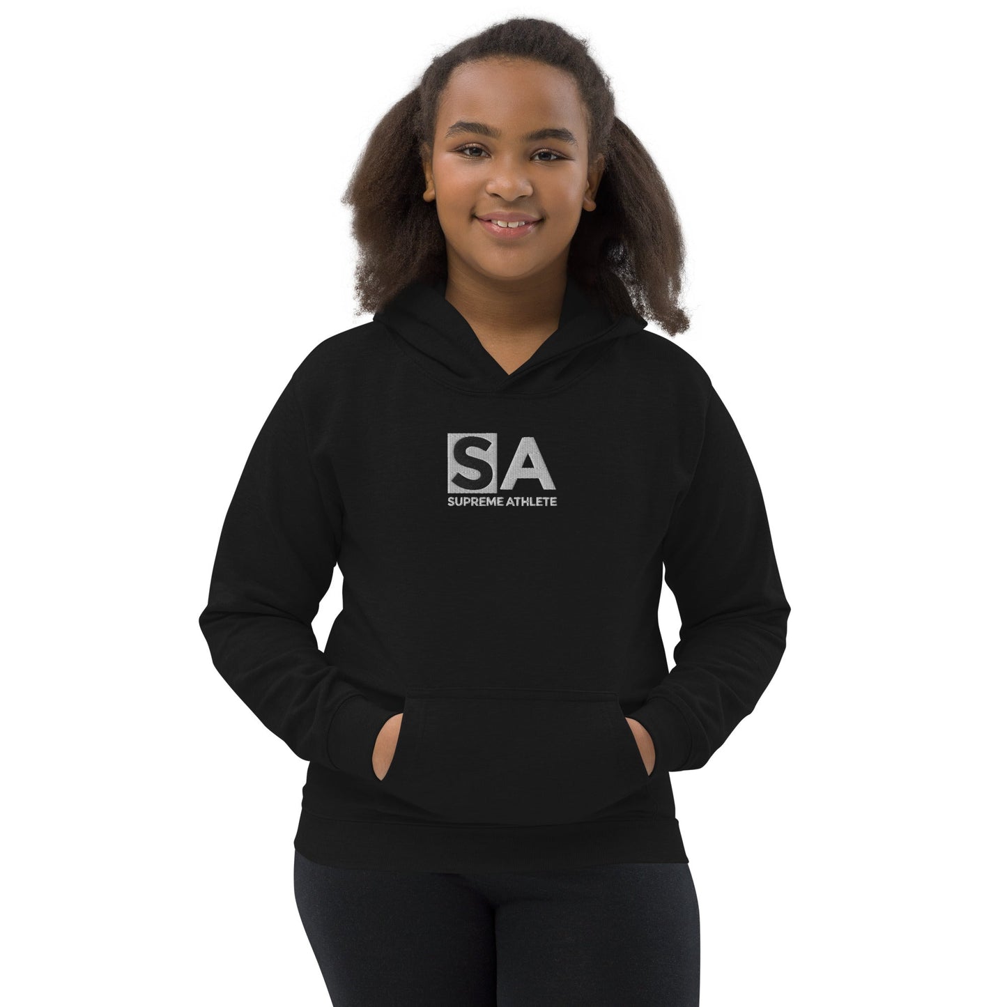 'BORN LEGACY' Kids Hoodie Supreme Athlete Jet Black XS