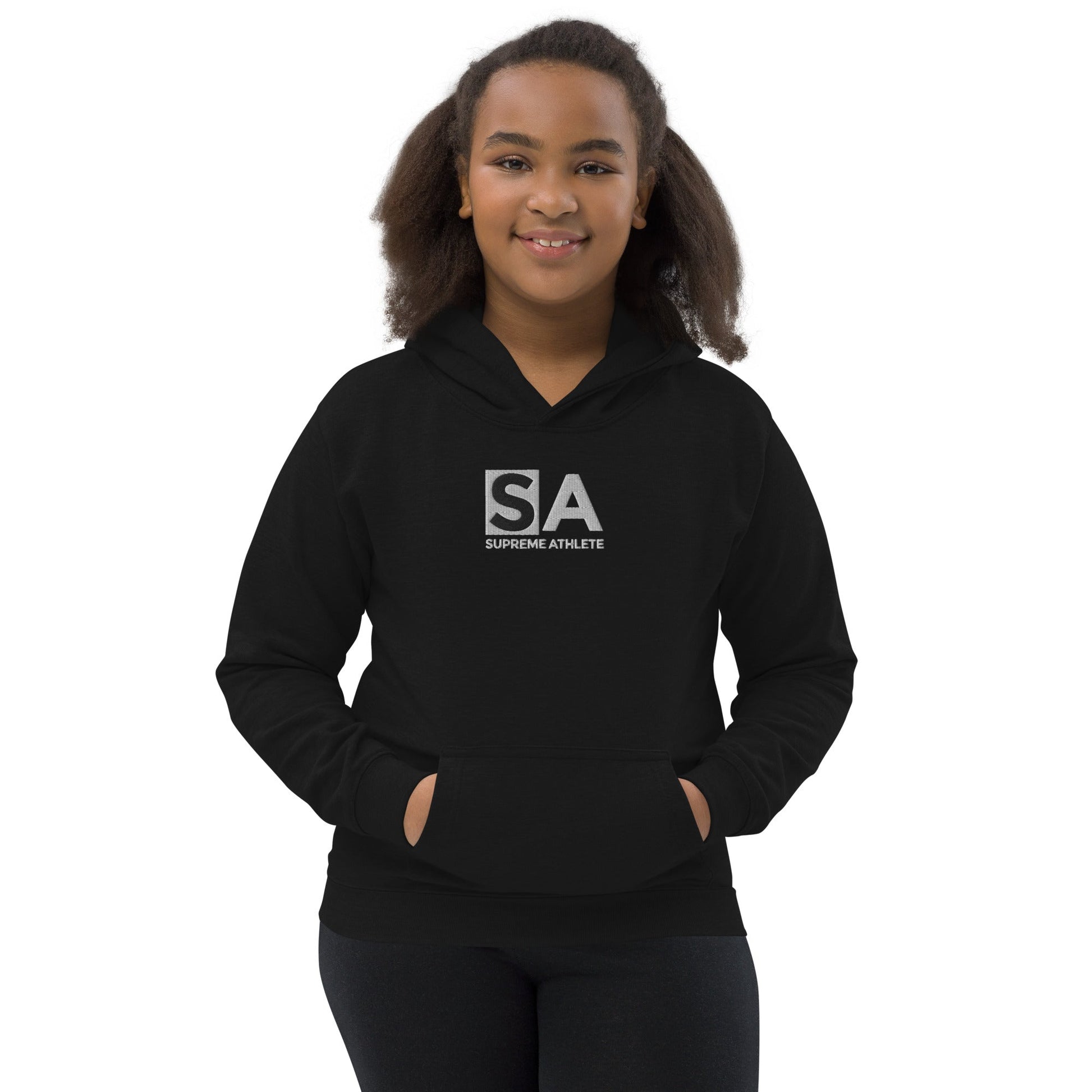 'BORN LEGACY' Kids Hoodie Supreme Athlete Jet Black XS