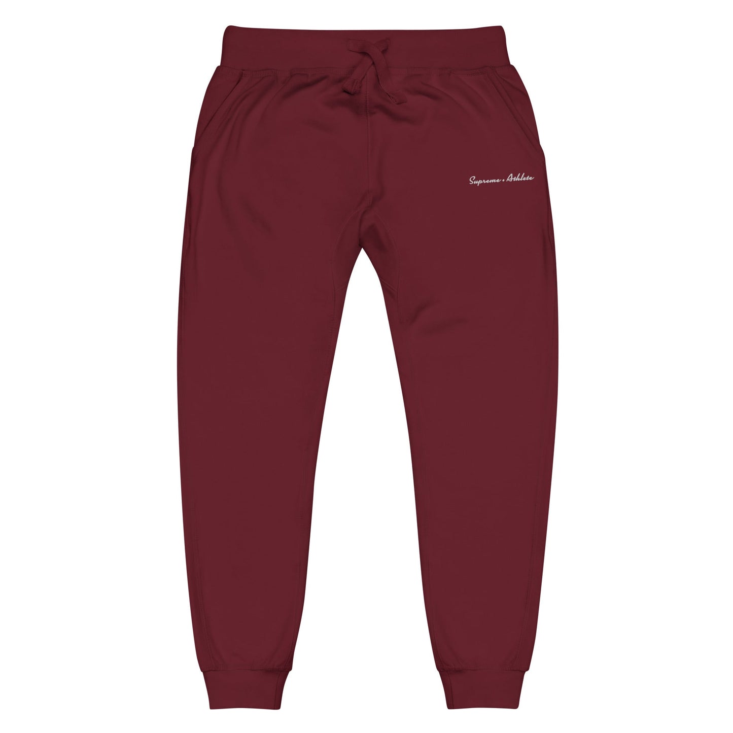 "EXQUISITE" Unisex fleece sweatpants Supreme Athlete Maroon XS