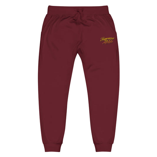 "IMMACULATE AURA" Unisex fleece sweatpants Supreme Athlete Maroon XS