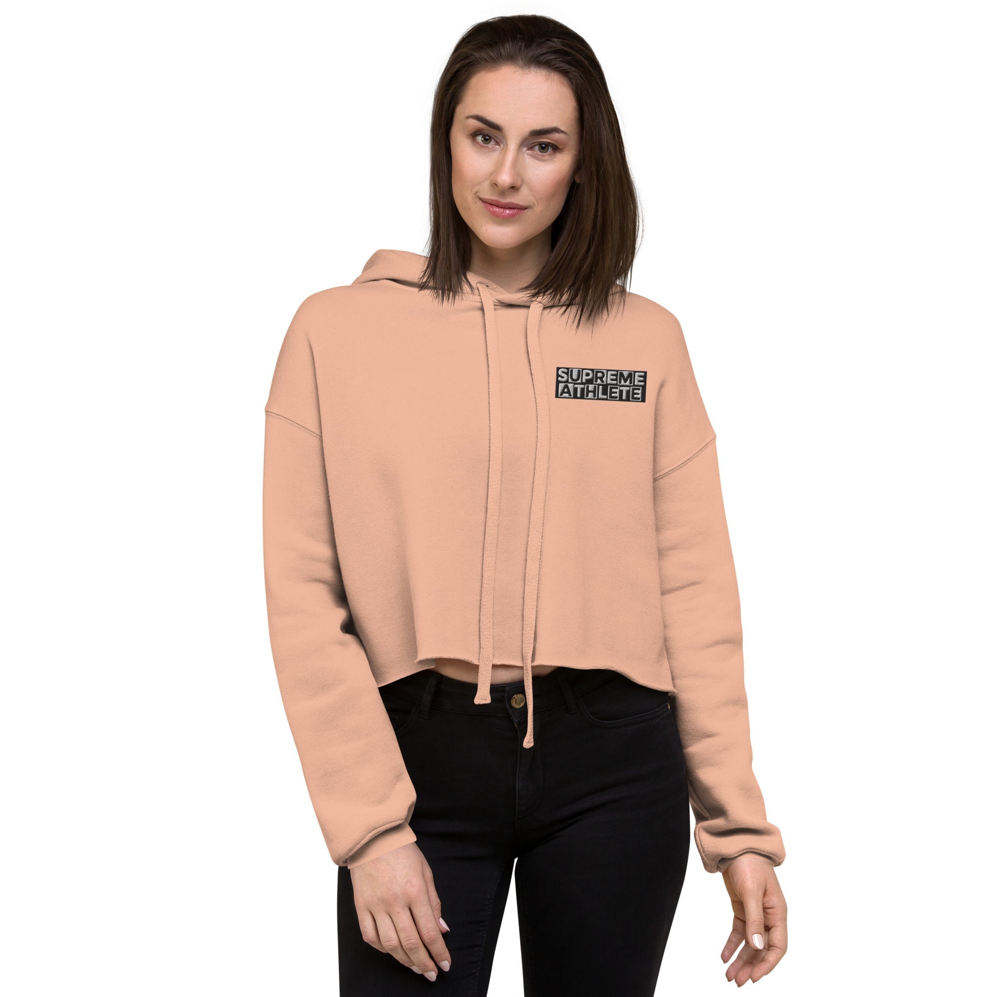 PEACE EARTH CROP TOP HOODIE Supreme Athlete Peach S