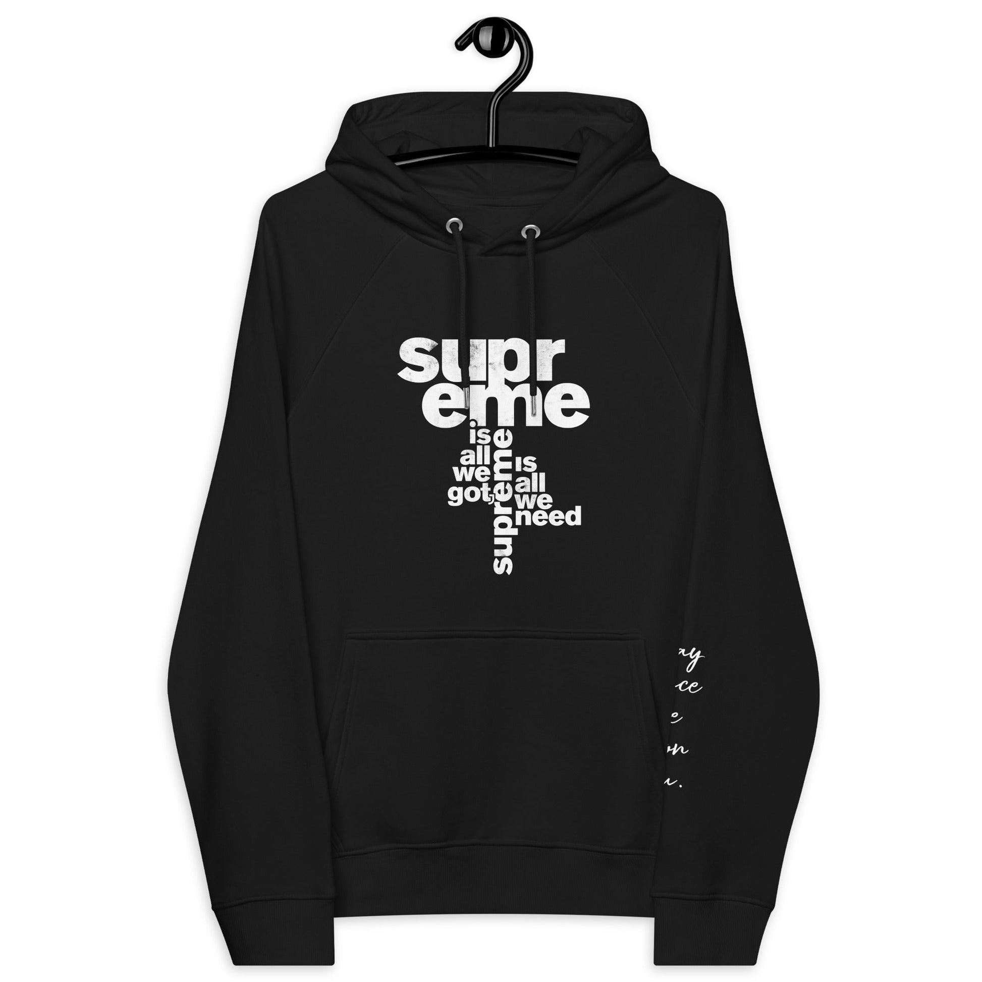 'Supreme Motto' Unisex hoodie Supreme Athlete Black XS