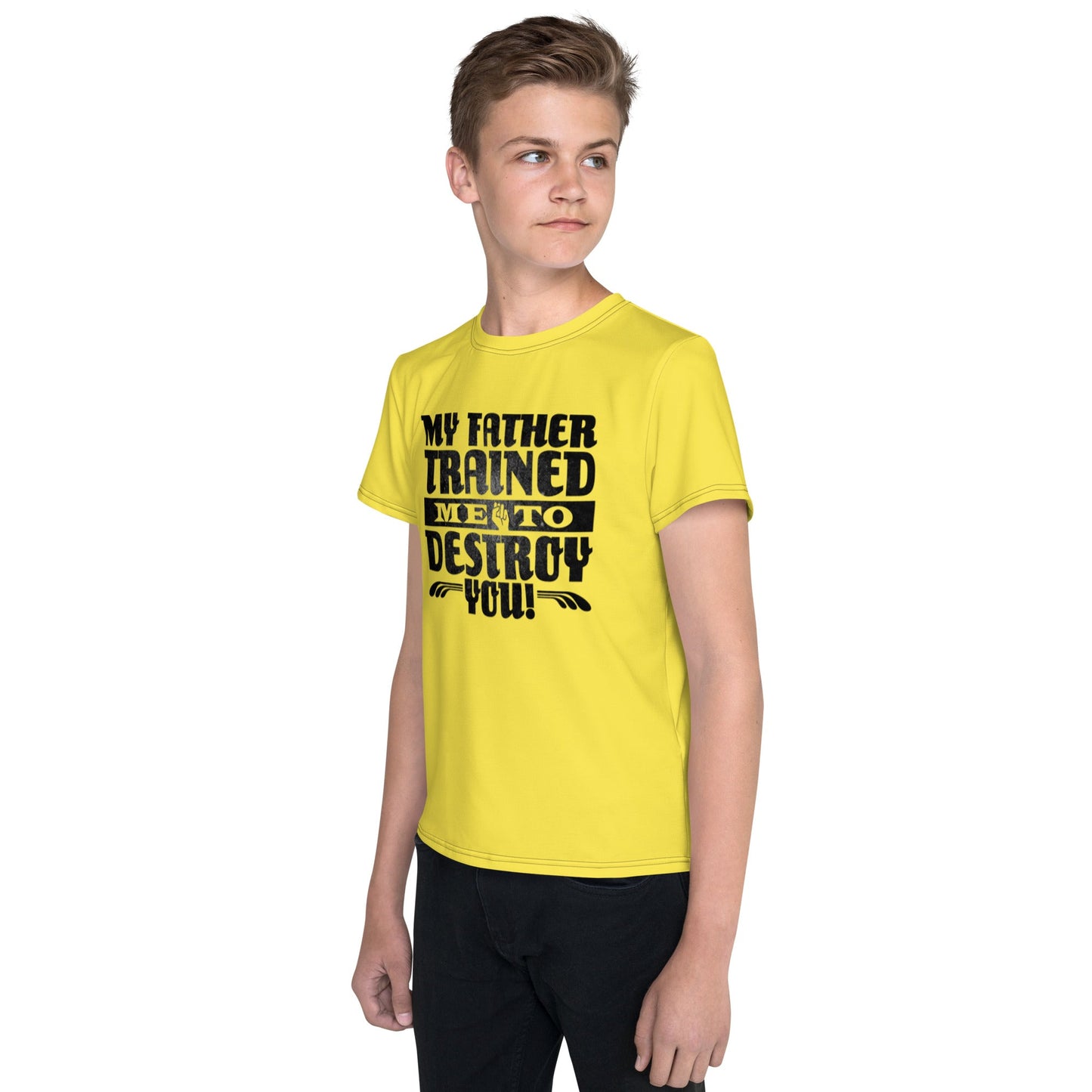 "Trained To Destroy" Youth crew neck t-shirt Supreme Athlete