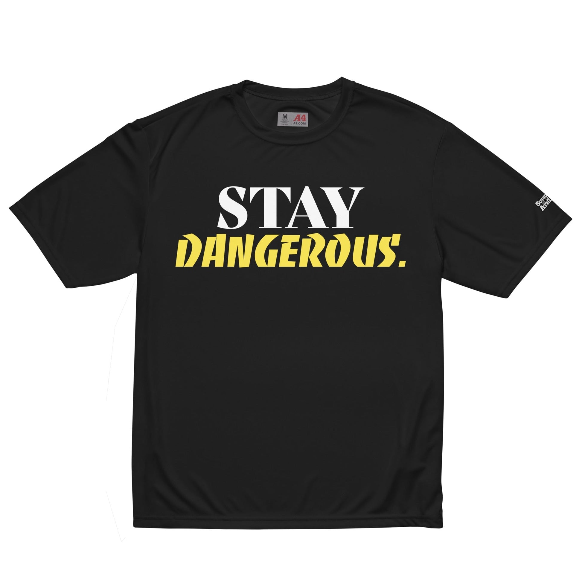 DANGEROUS Unisex performance crew neck t-shirt Supreme Athlete Black S 
