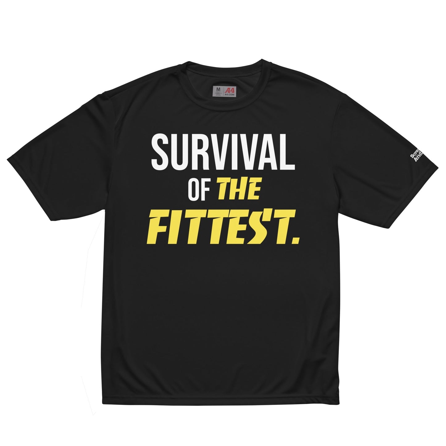 FITTEST Unisex performance crew neck t-shirt Supreme Athlete Black S 