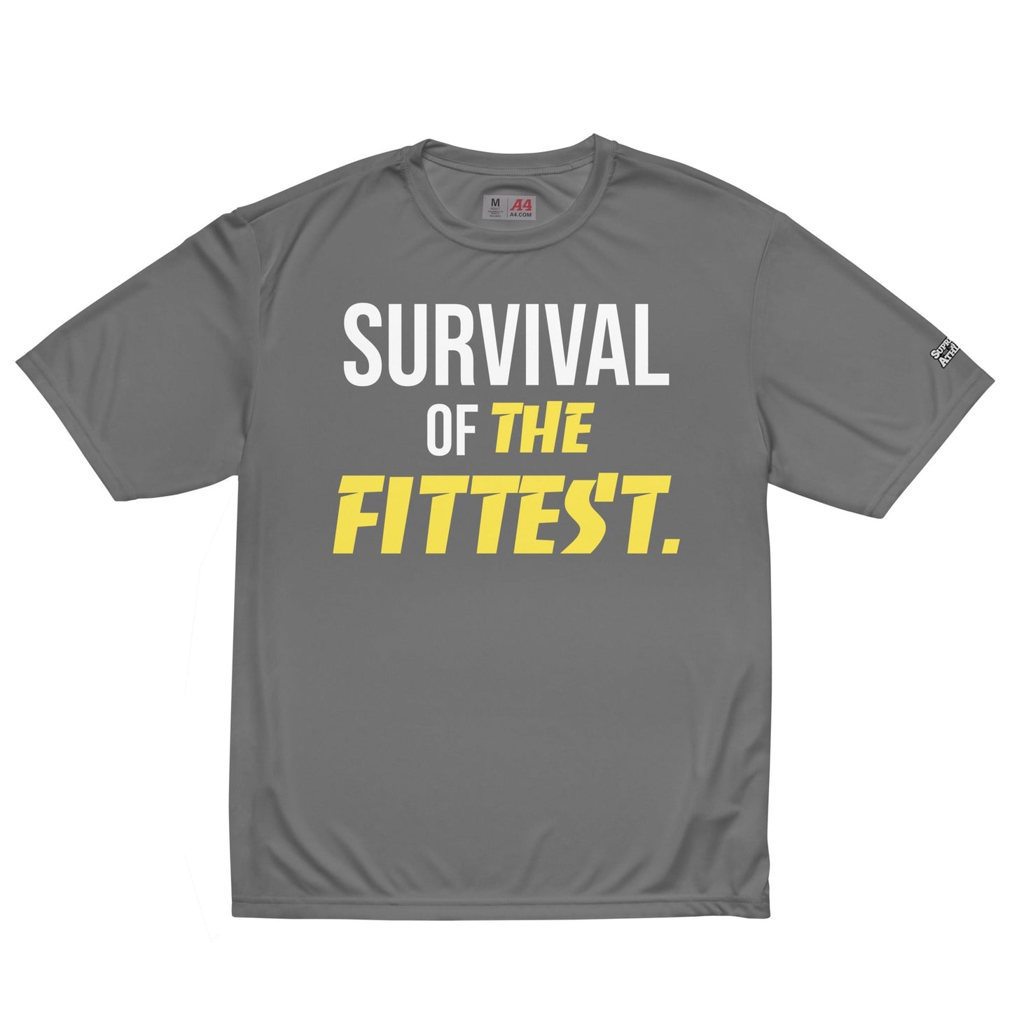 FITTEST Unisex performance crew neck t-shirt Supreme Athlete Graphite S 