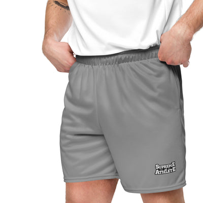 Supreme Gray Unisex mesh shorts Supreme Athlete