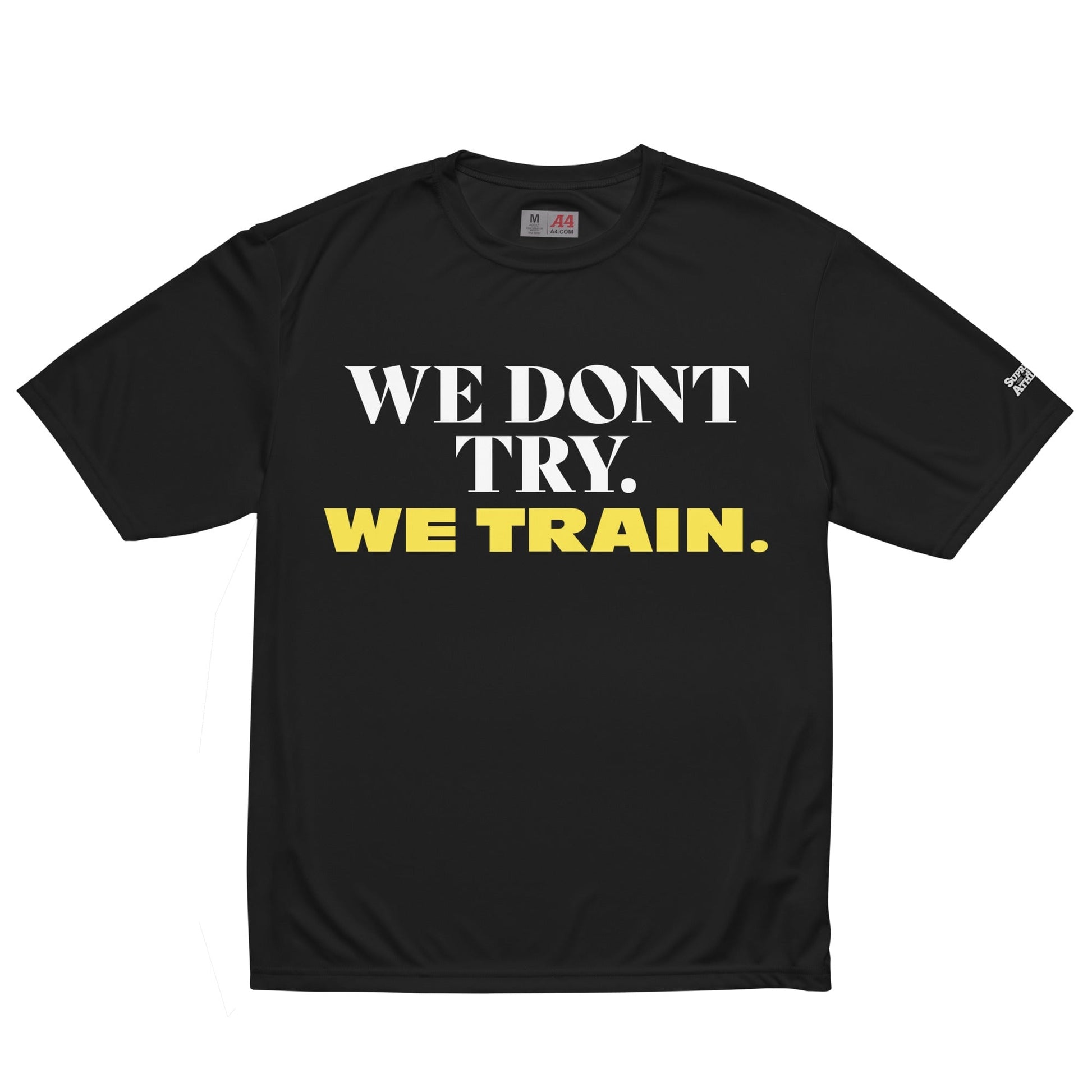 WE TRAIN Unisex performance crew neck t-shirt Supreme Athlete Black S 