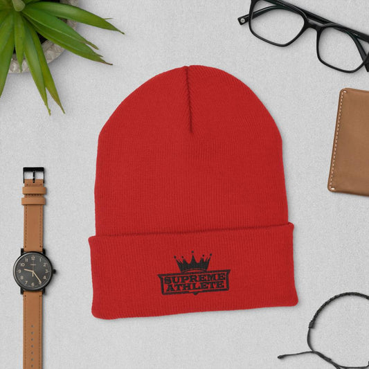 "360 Degrees" Cuffed Beanie Supreme Athlete Red 