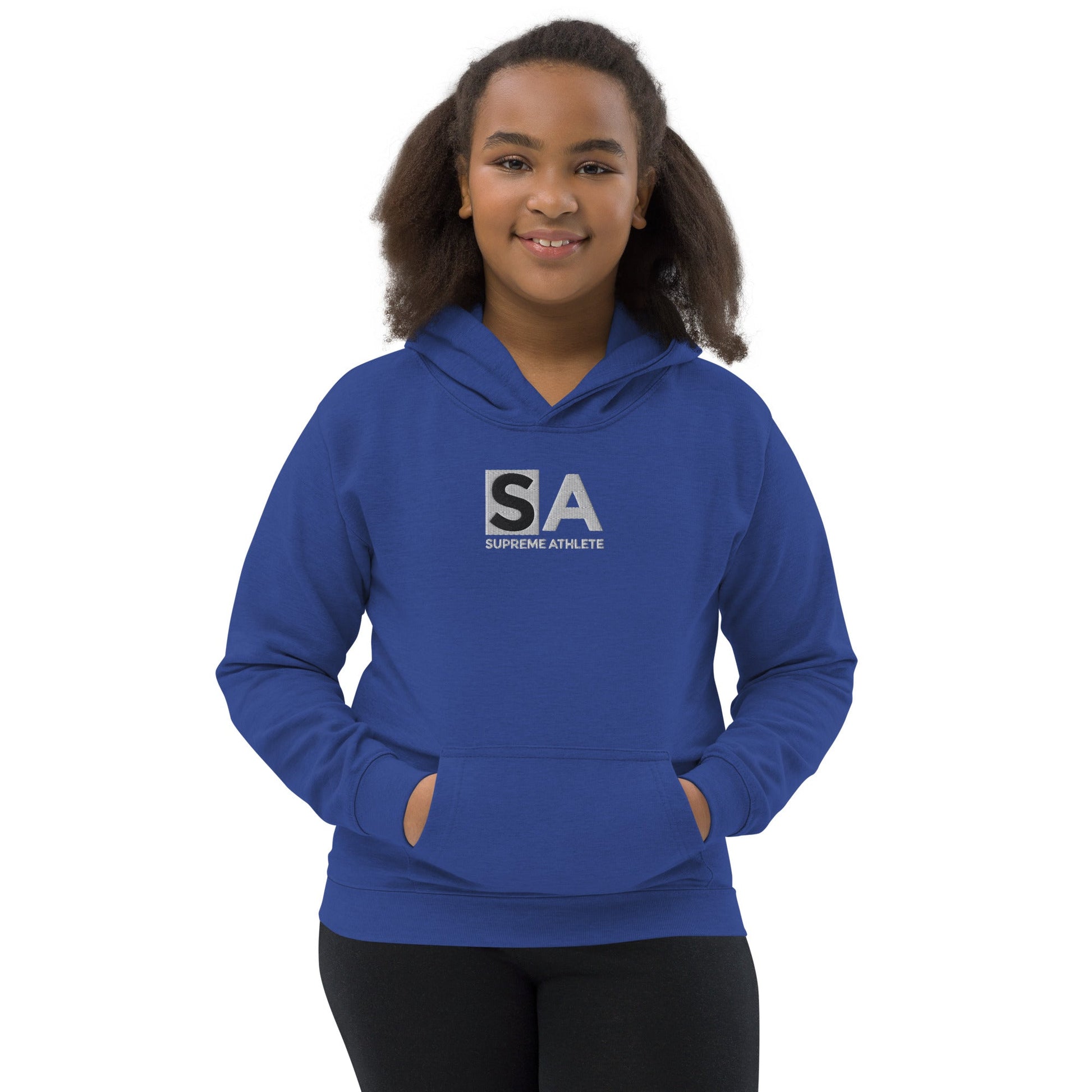 'BORN LEGACY' Kids Hoodie Supreme Athlete Royal Blue XS 