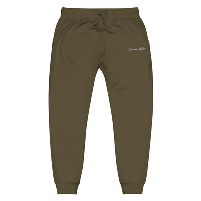 "EXQUISITE" Unisex fleece sweatpants Supreme Athlete Military Green XS