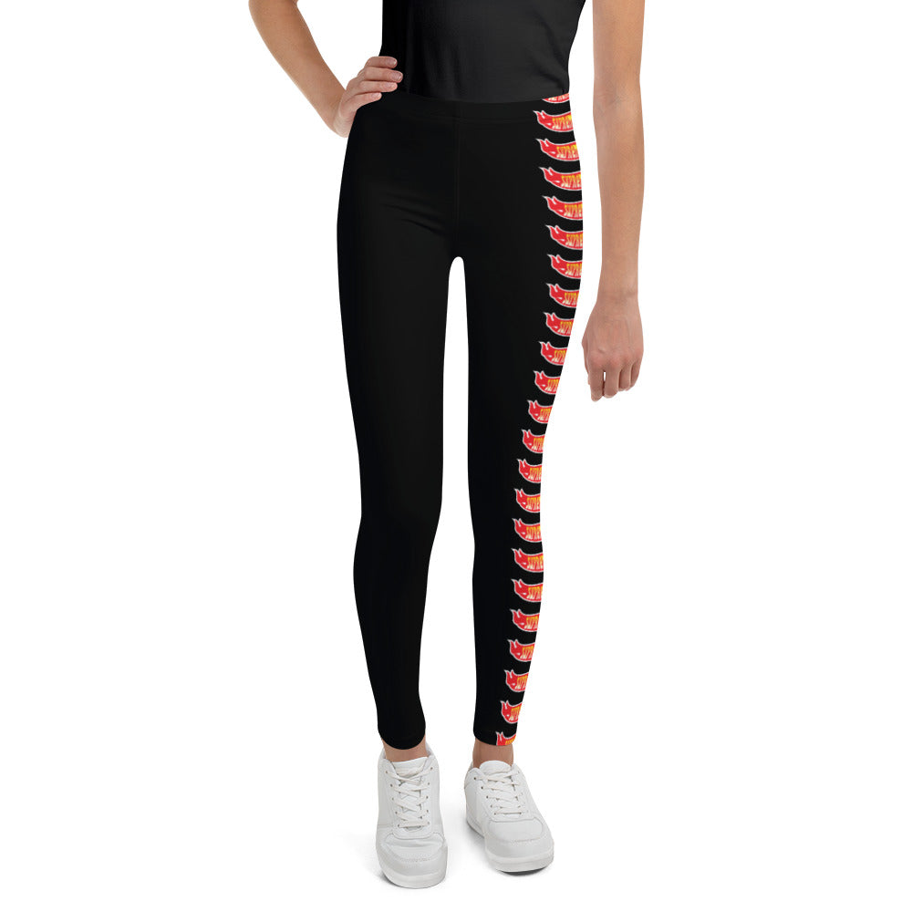 "Girls RUN The World" Youth Leggings Supreme Athlete 8 