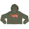 'Hot Girl' Crop Hoodie Supreme Athlete Military Green S