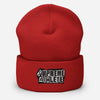 "Knowledge Your Cipher" Cuffed Beanie Supreme Athlete Red