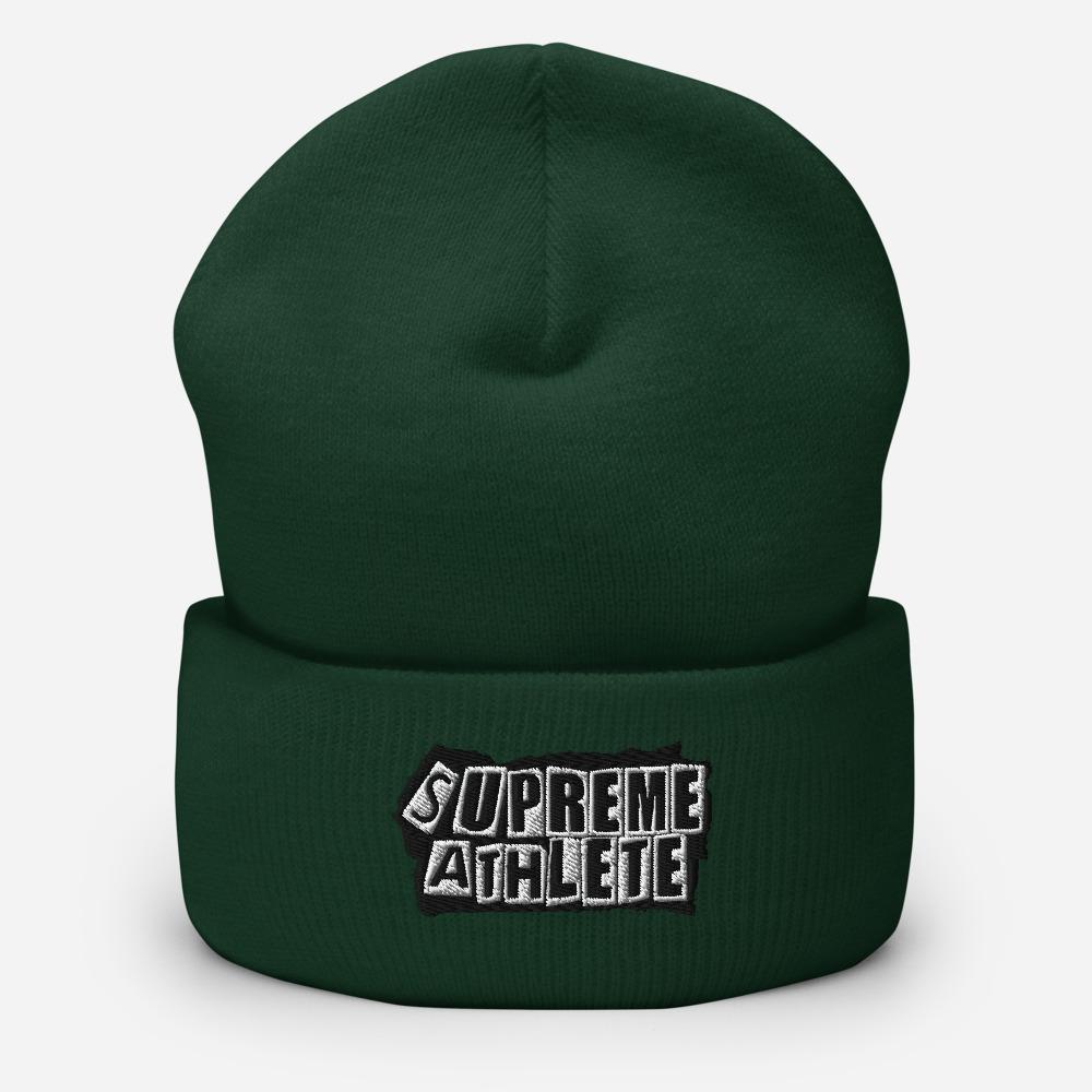 "Knowledge Your Cipher" Cuffed Beanie Supreme Athlete Spruce 