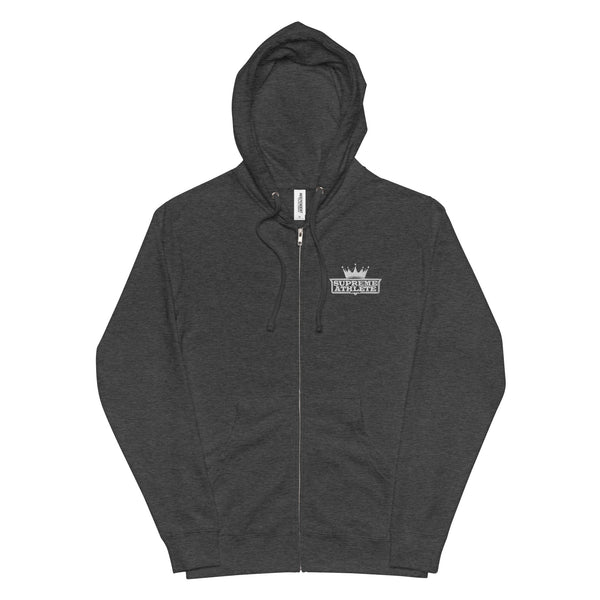 'SUPREME ROYALTY' Unisex fleece zip up hoodie - Supreme Athlete