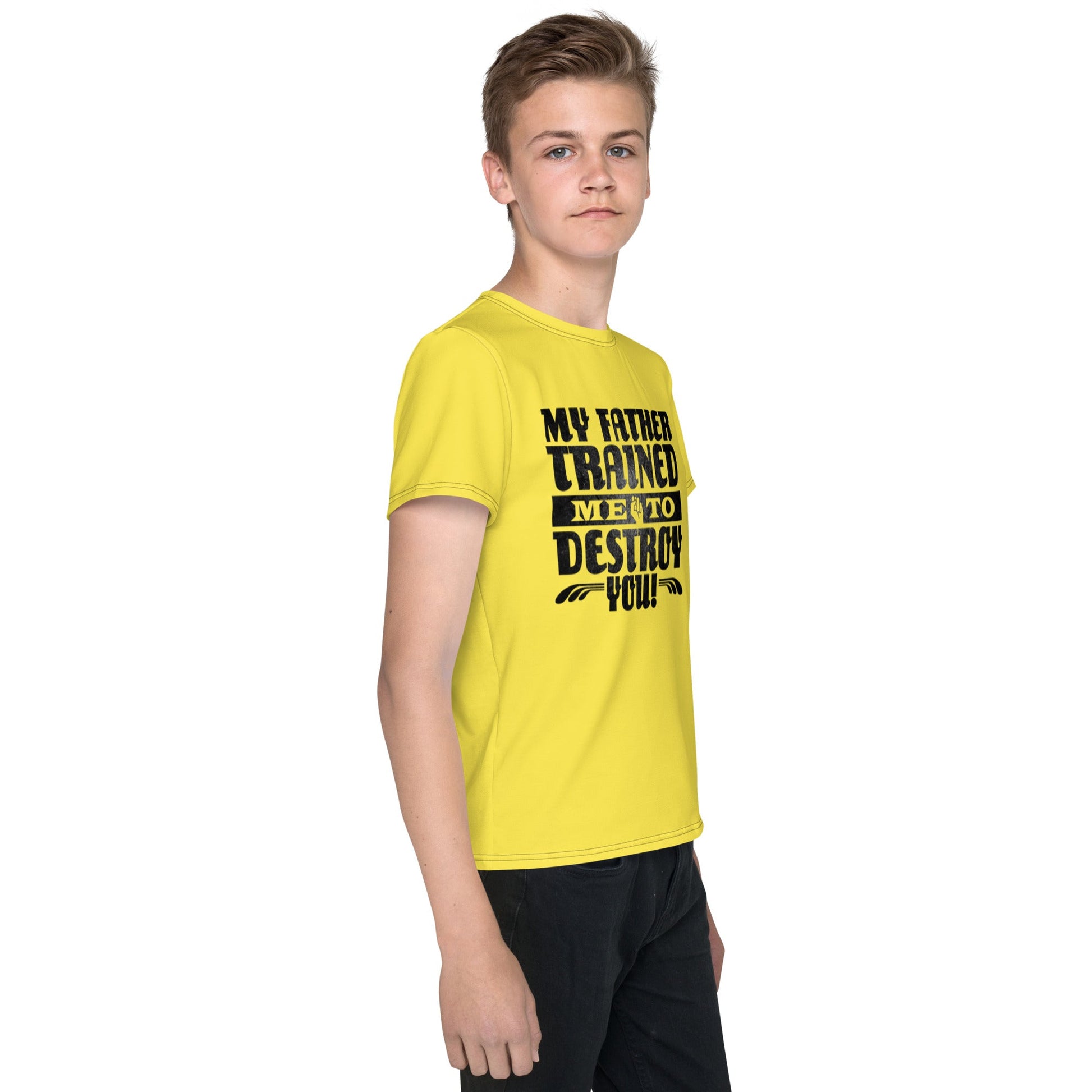 "Trained To Destroy" Youth crew neck t-shirt Supreme Athlete 