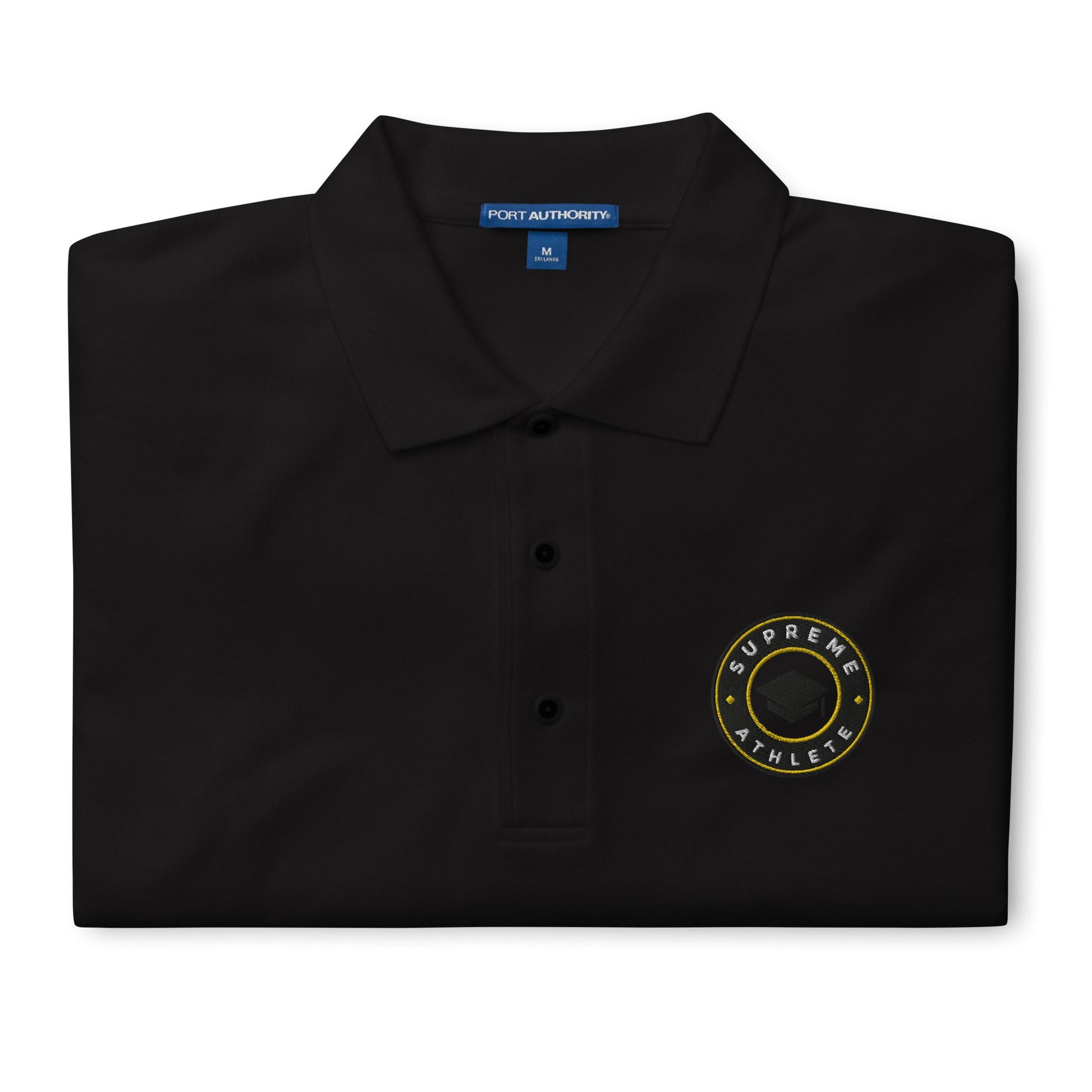 'WISE CIPHER' Polo Shirt Supreme Athlete Black S 