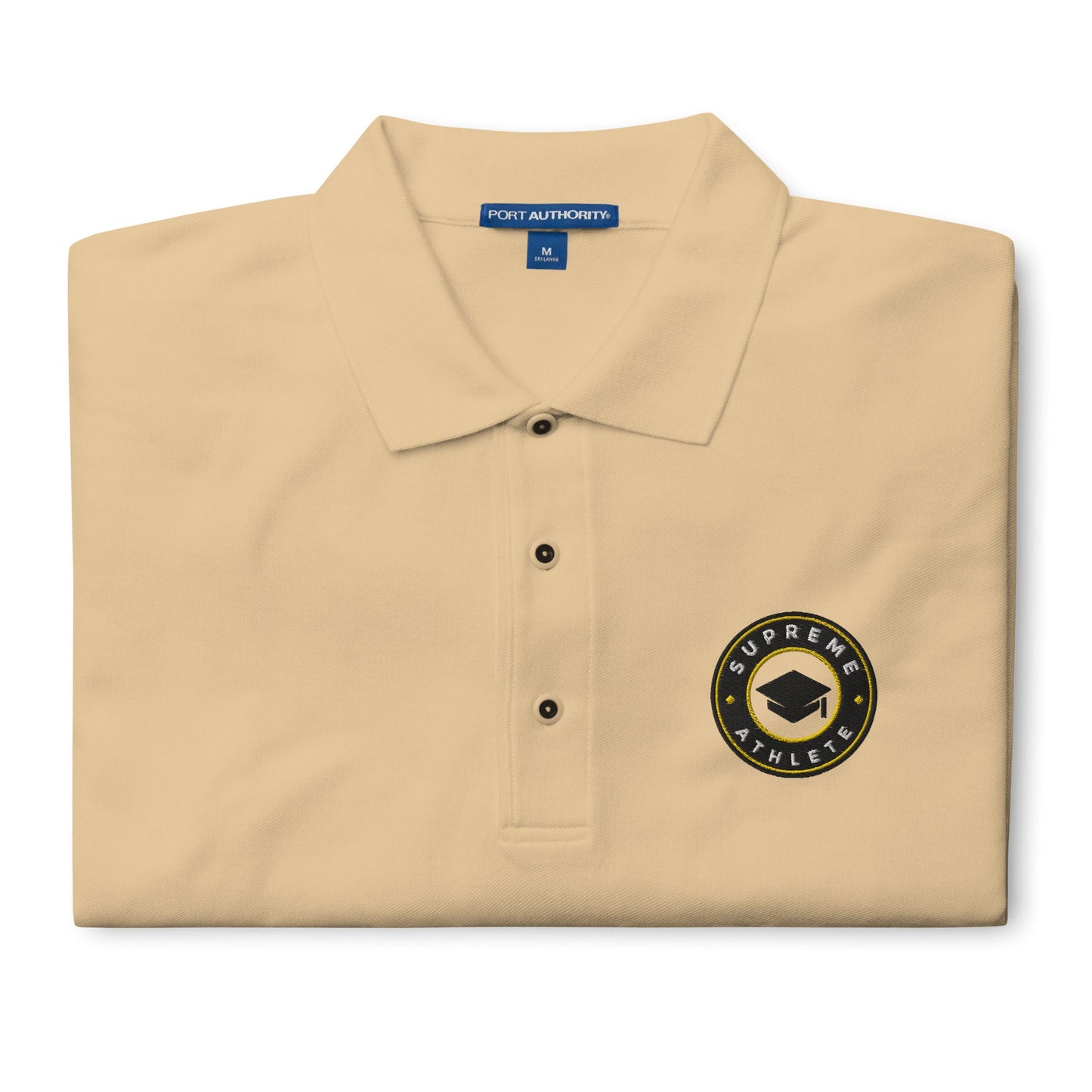 'WISE CIPHER' Polo Shirt Supreme Athlete Stone S 